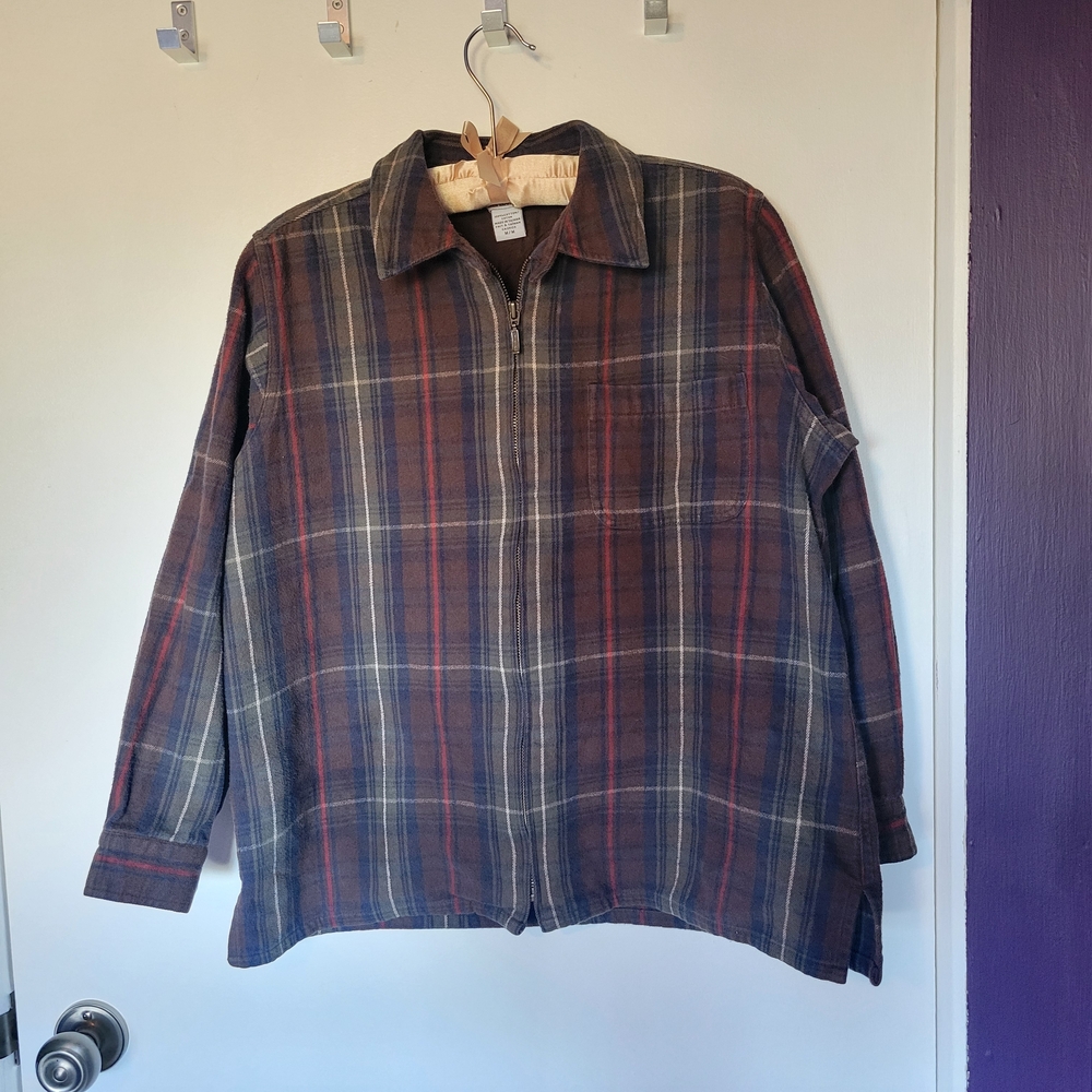Vintage Northern Reflections Zip-up Cotton Overshirt